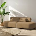 Ver imagem 2 de Sofá Orgânico Horizonte 4 Lugares 230cm Bouclé Camel - Nexta Casa