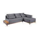 Ver imagem 2 de Sofá de Canto 4 Lugares com Chaise M-174 2,56m Molas Bonnel Almofadas Soltas Linho Estofados Martins