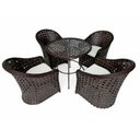 Ver imagem 1 de Conjunto Mesa e Cadeiras Minas-fibra Sintética Argila Almofadas Duna Cru-jardim Varanda Área Externa