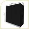 Armário Aéreo Multiuso 60cm 2 Portas 100% Mdf Cor:preto - 2