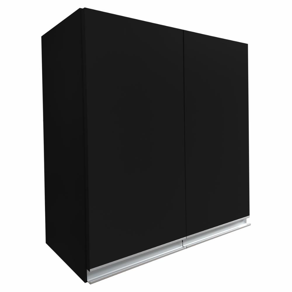 Armário Aéreo Multiuso 60cm 2 Portas 100% Mdf Cor:preto