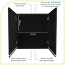 Ver imagem 3 de Armário Aéreo Multiuso 60cm 2 Portas 100% Mdf Cor:preto