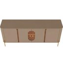 Ver mais imagens de Aparador Buffet para Sala de Jantar 4 Portas 180cm Orgânico Industrial Bessa B02 Fendi Freijó -
