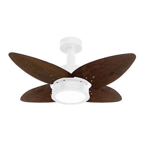 Ventilador de Teto Aspen LED Venti-delta 3000k Branco 4Pás Imbuia 220V+Controle