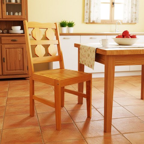 Conjunto 2 Cadeiras Cozinha Sala de Jantar Madeira Envernizada
