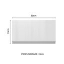 Ver imagem 3 de Armário De Cozinha Aéreo 100% MDF 60 cm 1 Porta Basculante Branco Brilho Acordes Madesa