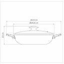 Ver imagem 3 de Panela Wok Loreto Vermelha 28 Cm 3,3 L em Alumínio com Revestimento Antiaderente Starflon Tramontina