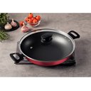 Ver imagem 4 de Panela Wok Loreto Vermelha 28 Cm 3,3 L em Alumínio com Revestimento Antiaderente Starflon Tramontina