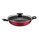 Ver imagem 1 de Panela Wok Loreto Vermelha 28 Cm 3,3 L em Alumínio com Revestimento Antiaderente Starflon Tramontina
