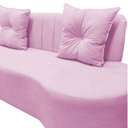 Ver mais imagens de Sofá 2 Lugares Orgânico Curvo Madrid 150cm Couro Rosa Bebê