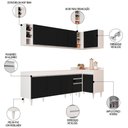 Ver mais imagens de Armário de Cozinha Modulado de Canto Esquerdo 5 Peças Cp52 Balcão sem Tampo Branco-preto - Lumil