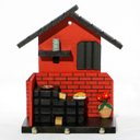 Ver imagem 1 de Porta Chaves de Madeira Casinha Mineira Decoração P Vermelho