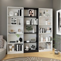 Kit 3 Estantes para Livros Multiuso 5 Nichos 175cmx156cm Montreal Yescasa - 1
