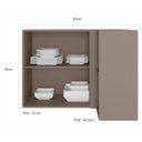 Ver imagem 4 de Armário Aéreo Canto 2 Portas 2 Nichos Unna