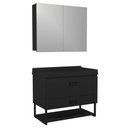 Ver imagem 1 de Gabinete para Banheiro Ucrânia 1 Prateleira MDF 80cm Preto