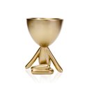 Ver imagem 1 de Vaso Decorativo Bob Robert Planta em Poliresina Dourado 14,5x11x10 cm - D’Rossi