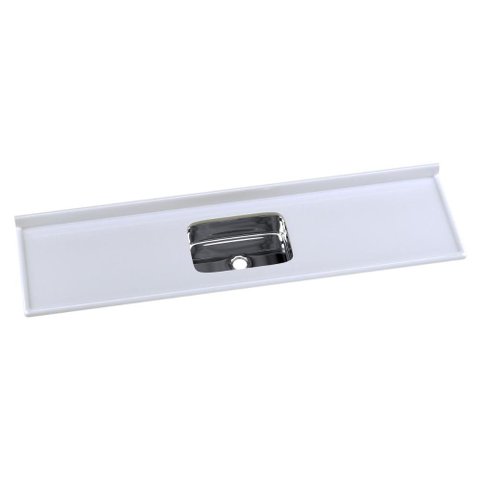 Pia de Cozinha Mármore Sintético 199x55cm com Cuba Aço Inox Multimóveis CR20477 