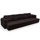 Ver imagem 1 de Sofá Retrátil para Sala de Estar 5 Lugares 379cm Riza S03 Couro Vinho - Lyam Decor
