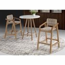 Ver imagem 5 de Mesa Bistrô Redonda Encanto com Vidro - 3371 Mmj-nc Nc-amendoa/vidro Branco
