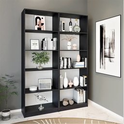 Kit 2 Estantes para Livros Multiuso 5 Nichos 175cmx104cm Montreal Yescasa - 1
