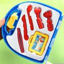 Ver imagem 3 de Kit Médico Brinquedo Infantil com Maleta Doutor Fenix 10 Peças Azul e Vermelho