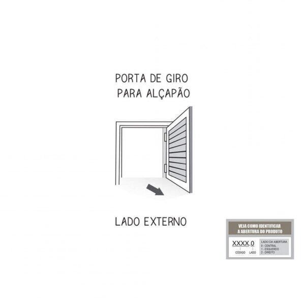 Porta de Aço Cru para Alçapão com Porta Cadeado 78x60cm Lucasa  - 4