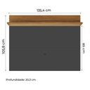 Ver imagem 4 de Painel Para Tv Smart Até 50" Nt 1185 Notável Preto/ Freijó