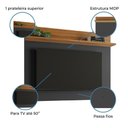 Ver imagem 3 de Painel Para Tv Smart Até 50" Nt 1185 Notável Preto/ Freijó