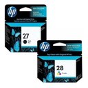 Ver imagem 1 de Kit Cartucho Original Hp 28 Color C8728ab + Hp 27 Preto C8727ab 2 Un