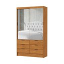 Ver imagem 1 de Guarda Roupa Sevilha Premium 2 Portas de Correr com Espelho Carioca Moveis Cinamomo