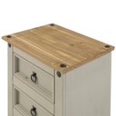 Ver imagem 6 de Mesa de Cabeceira de Madeira Cinza Lavado com 3 gavetas