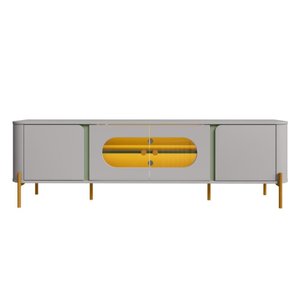 Rack Sala de Estar Led Juquehy Off White com Naturalle Bechara