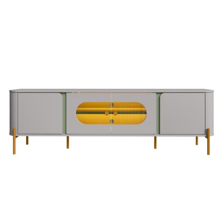 Rack Sala de Estar Led Juquehy Off White com Naturalle Bechara