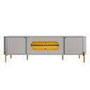 Ver imagem 2 de Rack Sala de Estar Led Juquehy Off White com Naturalle Bechara