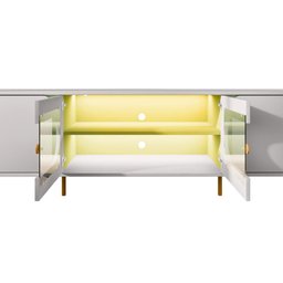 Rack Sala de Estar Led Juquehy Off White com Naturalle Bechara - 2