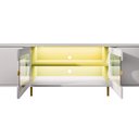 Ver imagem 3 de Rack Sala de Estar Led Juquehy Off White com Naturalle Bechara