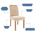 Ver imagem 7 de Conjunto de Jantar Mesa Valentina 2,10 Oval com 6 Cadeiras Paola Wood Cinamomo/off/mad/nude Cimol Me