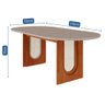 Conjunto de Jantar Mesa Valentina 2,10 Oval com 6 Cadeiras Paola Wood Cinamomo/off/mad/nude Cimol Me - 8