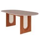 Ver imagem 4 de Conjunto de Jantar Mesa Valentina 2,10 Oval com 6 Cadeiras Paola Wood Cinamomo/off/mad/nude Cimol Me