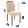 Conjunto de Jantar Mesa Valentina 2,10 Oval com 6 Cadeiras Paola Wood Cinamomo/off/mad/nude Cimol Me - 9