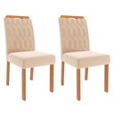 Ver imagem 5 de Conjunto de Jantar Mesa Valentina 2,10 Oval com 6 Cadeiras Paola Wood Cinamomo/off/mad/nude Cimol Me