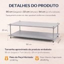Ver imagem 4 de Mesa Centro Mdf Cinza Sala Mesinha Sofa Industrial Pequeno Rustica Moderna Retangular Baixo Pequena