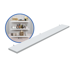 1 Prateleira Branca 80X10 Com Suporte Flutuante Mdf  Organizadora Decoração Cozinha Quarto Banheiro - 2