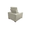 Poltrona Do Papai Reclinável Retrátil Veludo Bege Claro Isabelle 2 Almofadas de Brinde - 5