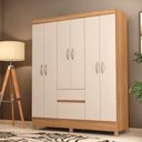 Ver imagem 2 de Guarda Roupa Casal 06 Portas 62920 Amendola Off White Demobile Amendola Off White