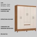 Ver imagem 7 de Guarda Roupa Casal 06 Portas 62920 Amendola Off White Demobile Amendola Off White