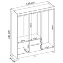 Ver mais imagens de Guarda Roupa Casal 06 Portas 62920 Amendola Off White Demobile Amendola Off White