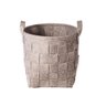 Cesto Feltro Tramado Cinza 38x38x38 Cm com Alças Yoi Tecido - 2