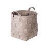 Cesto Feltro Tramado Cinza 38x38x38 Cm com Alças Yoi Tecido - 1