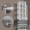 Ver imagem 5 de Estante Armário Multiuso para Escritório 129cm 9 Prateleiras 2 Gavetas Branco Madesa
